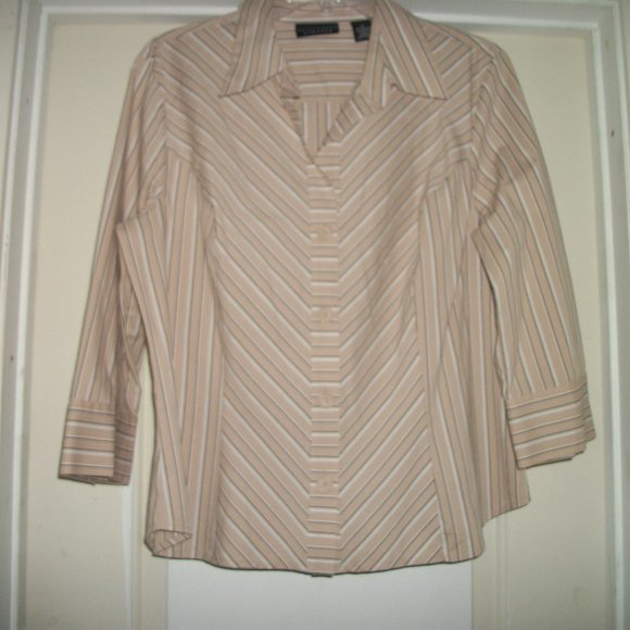 FRENCH GIRL STYLE MAN SHIRT FOR LADIES APOSTROPHE STRETCH 18 - Picture 1 of 5